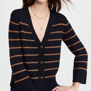 Vince Breton Striped Cardigan Sweater